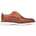 Donald Pliner Rick Woven Calfskin Sneakers Cognac