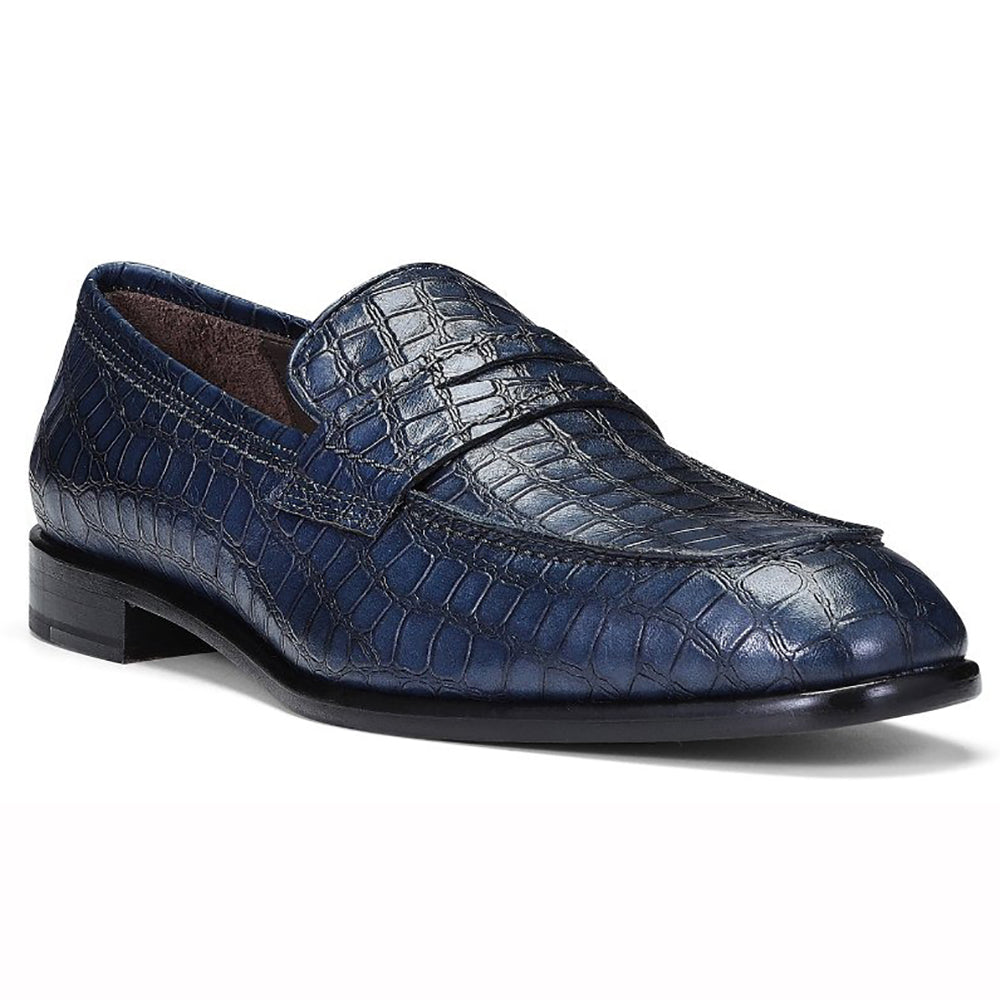 Donald Pliner Robbie Croco Loafers Indigo