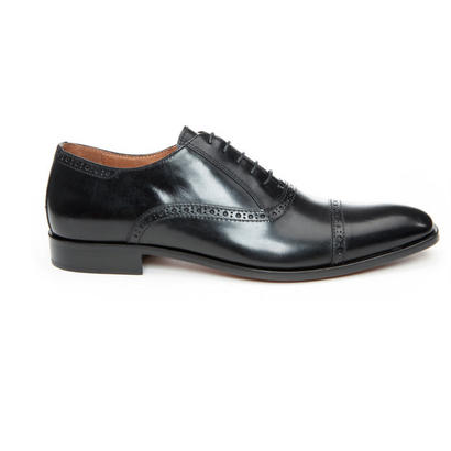 Donald Pliner Sachar 06 Calfskin Cap Toe Brogues Black