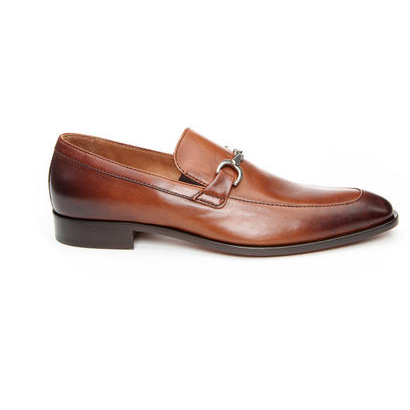 Donald Pliner Sal 61 Baby Calfskin Bit Loafers Tan