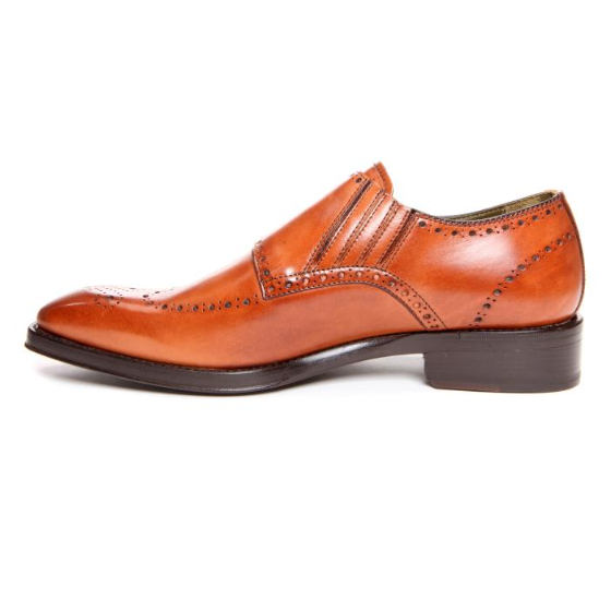 Donald J Pliner Cmonk Calfskin Double Monk Strap Shoes Saddle