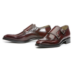 Donald J Pliner Cmonk Double Monk Strap Shoes Wine