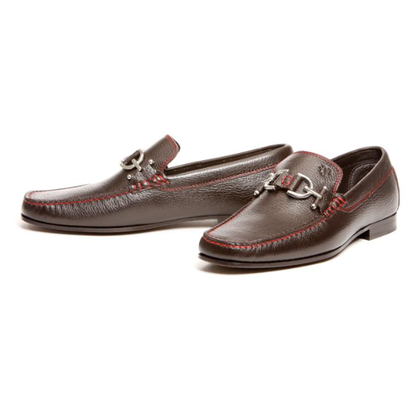 Donald J Pliner Dacio 2 Buckskin Loafers Expresso