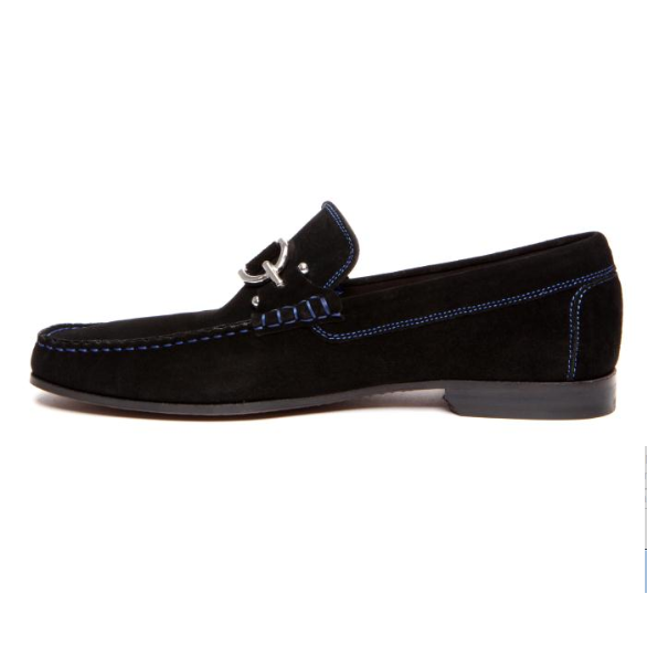 Donald J Pliner Dacio 2 Suede Loafers Black
