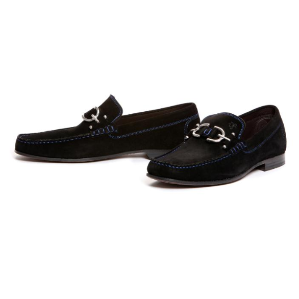 Donald J Pliner Dacio 2 Suede Loafers Black