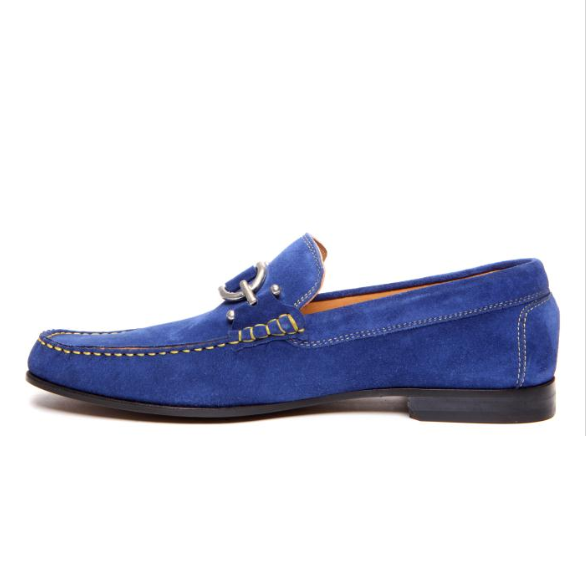 Donald J Pliner Dacio 2 Suede Loafers Indigo