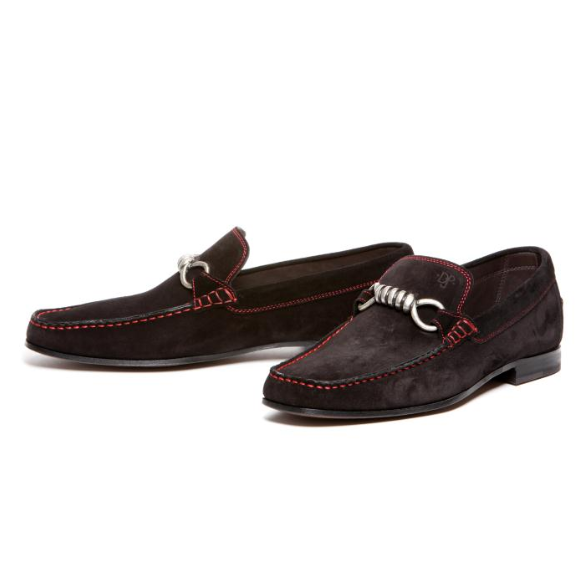Donald J Pliner Danit Suede Loafers Black