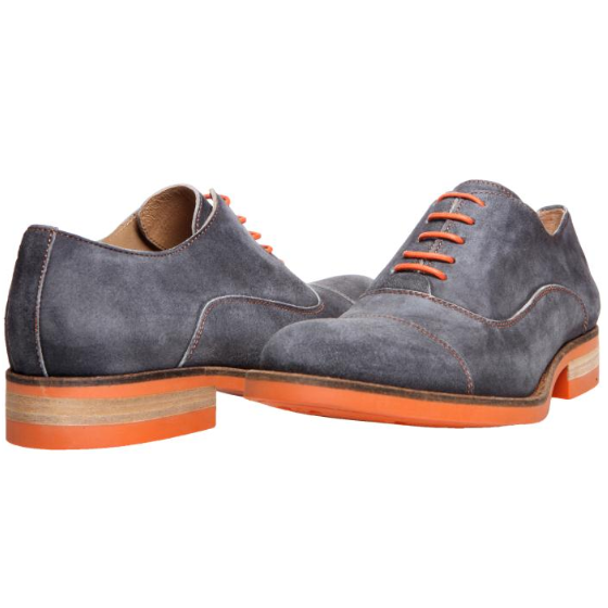 Donald J Pliner Embe Suede Cap Toe Shoes Black Wash
