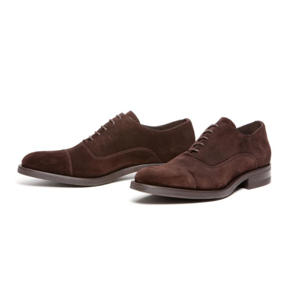 Donald J Pliner Embe Suede Cap Toe Shoes Expresso