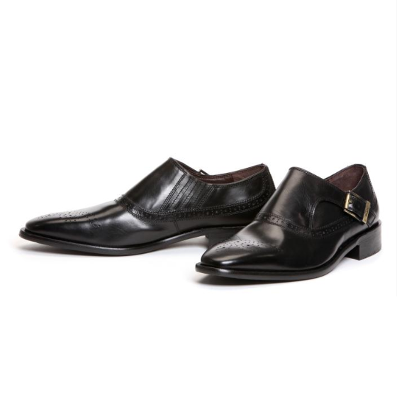 Donald J Pliner Gerwyn Monk Strap Shoes Black