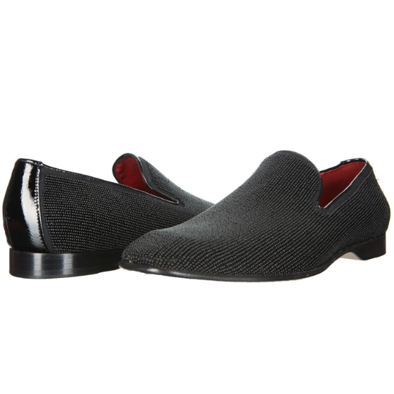 Donald J Pliner Pontsp Glass Beaded Loafers Black Carpet