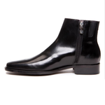 Donald J Pliner Ring Calfskin Side Zipper Boots Black