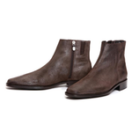 Donald J Pliner Ring Distressed Suede Side Zipper Boots Rock