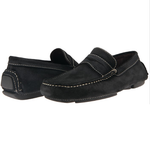 Donald J Pliner Vinco Distressed Suede Driving Shoes Black