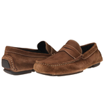Donald J Pliner Vinco Distressed Suede Driving Shoes Walnut