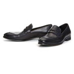 Donald J Pliner Zan Penny Loafers Indigo Dipped Calf