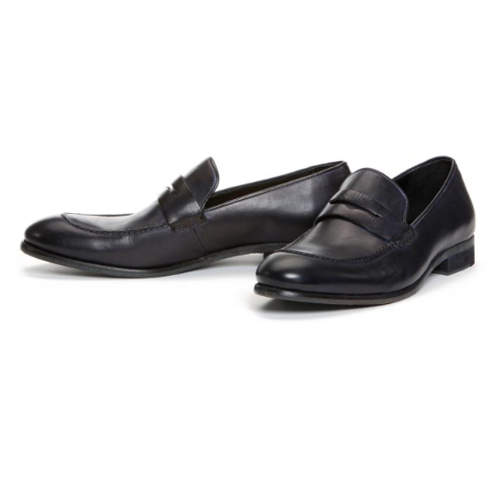 Donald J Pliner Zan Penny Loafers Indigo Dipped Calf