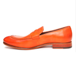Donald J Pliner Zan Penny Loafers Tangerine Dipped Calf