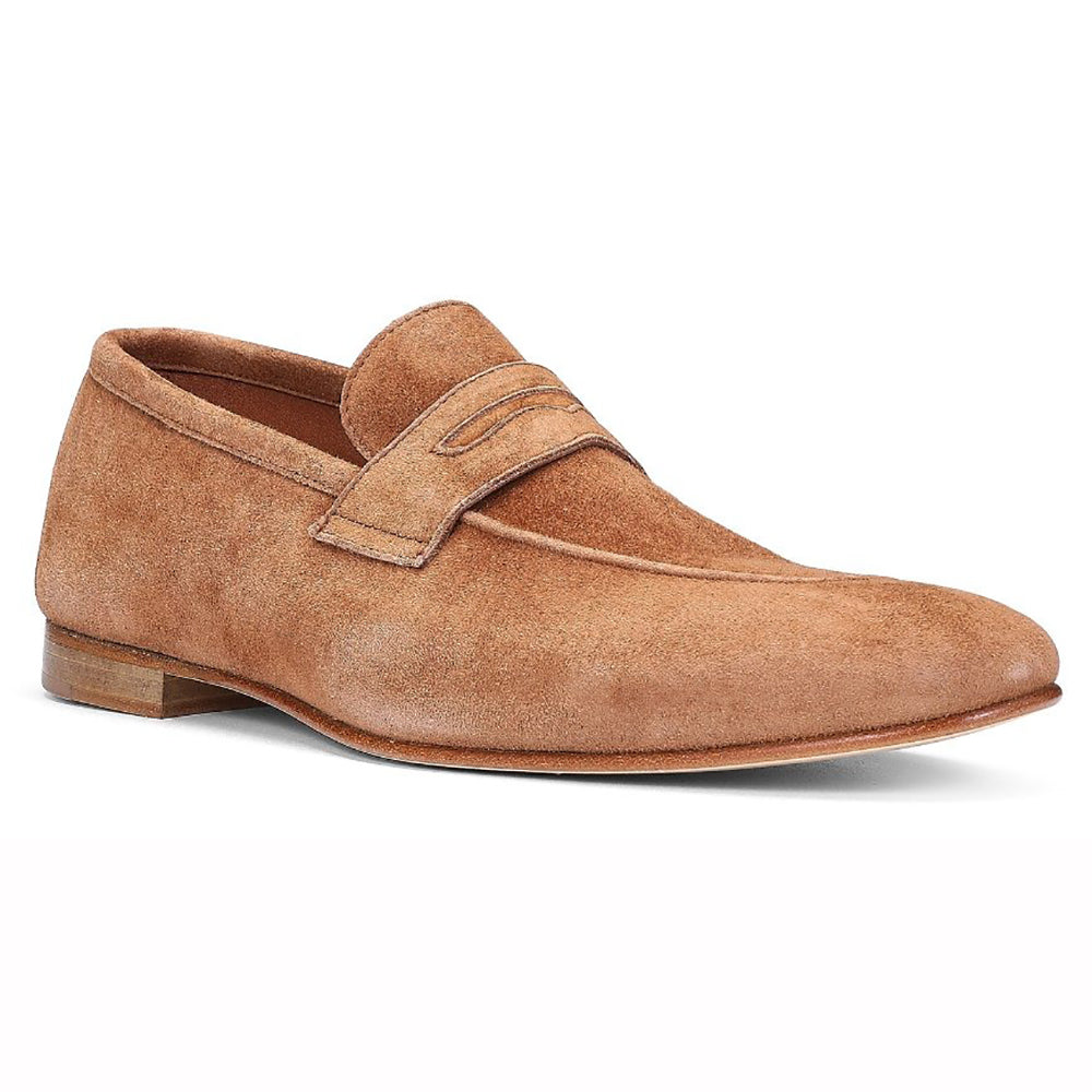 Donald Pliner Tender Suede Loafers Cognac
