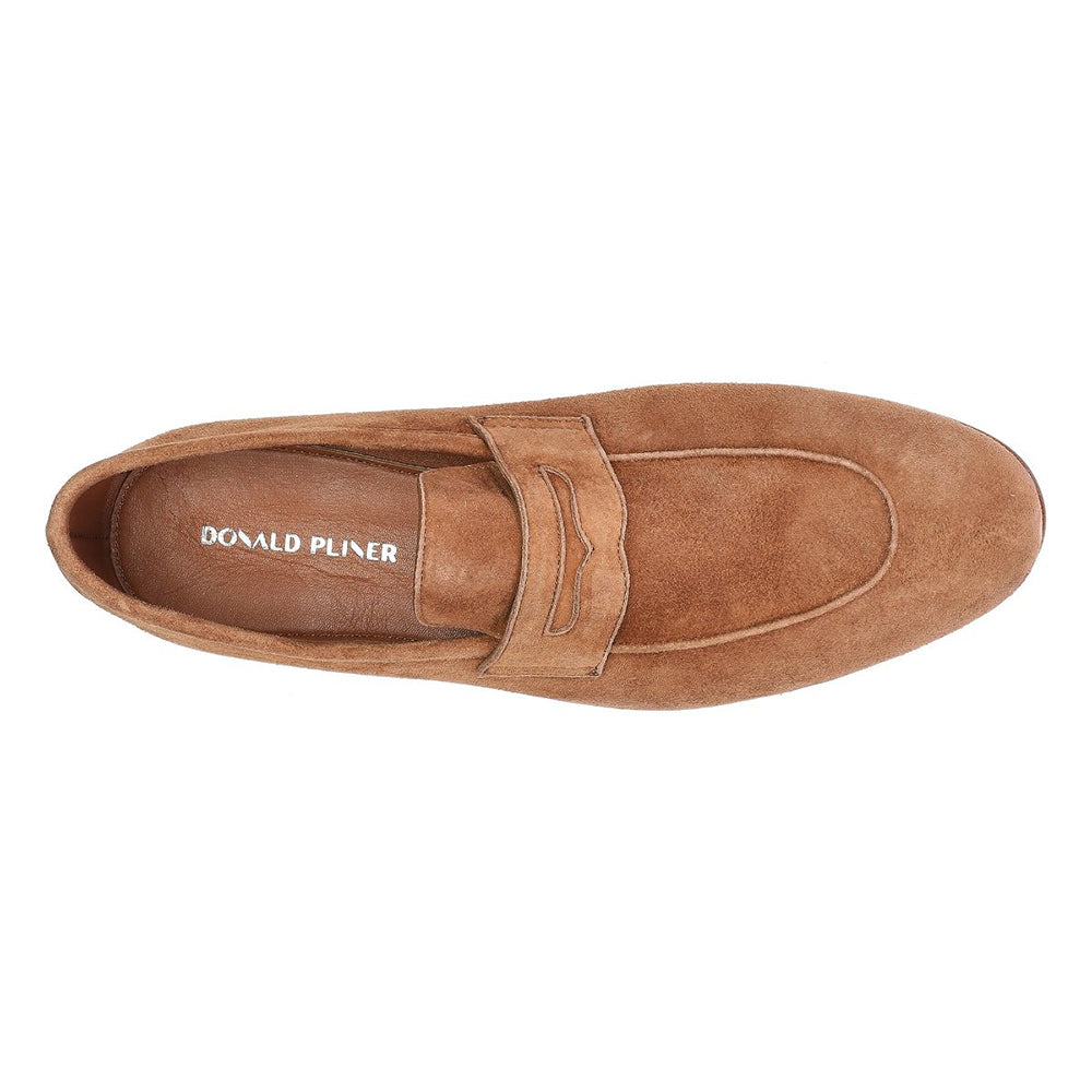 Donald Pliner Tender Suede Loafers Cognac