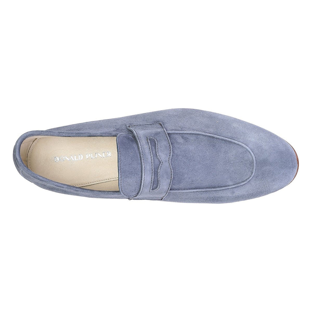 Donald Pliner Tender Suede Loafers Denim
