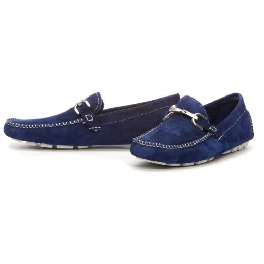 Donald J Pliner Veedasp Suede Bit Driving Shoes Indigo