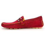 Donald J Pliner Veedasp Wash Suede Bit Driving Shoes Tomato