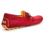 Donald J Pliner Veedasp Wash Suede Bit Driving Shoes Tomato