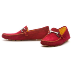 Donald J Pliner Veedasp Wash Suede Bit Driving Shoes Tomato