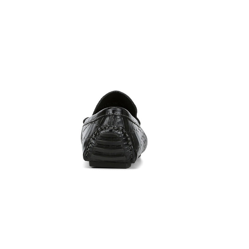 Donald Pliner Vildi Embossed Crocco Driver Black