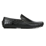 Donald Pliner Vildi Embossed Crocco Driver Black