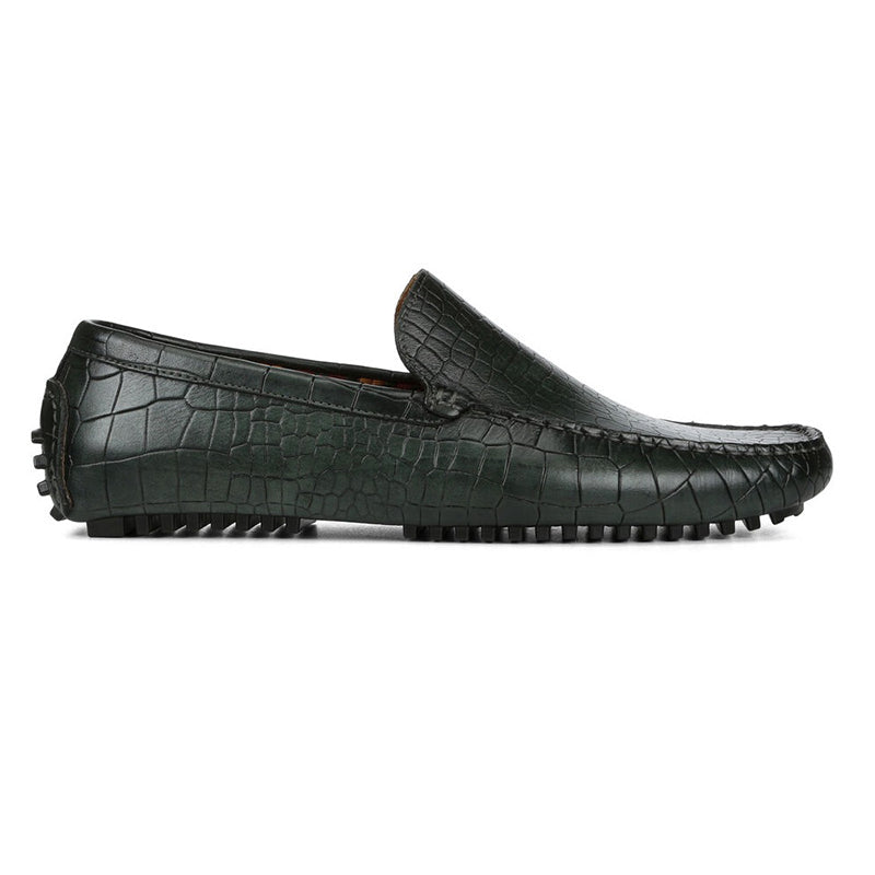 Donald Pliner Vildi Embossed Crocco Driver Forest