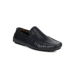 Donald Pliner Vildi Embossed Crocco Driver Navy