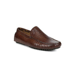 Donald Pliner Vildi Embossed Crocco Driver Walnut
