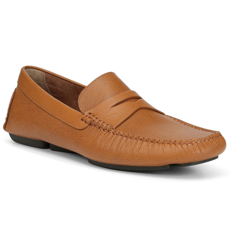 Donald Pliner Vinco Stingray Embossed Loafer Shoe Saddle