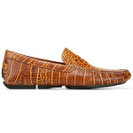 Donald Pliner Vinco 6 Painted Crocodile Loafer Brown