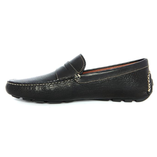 Donald J Pliner Vini Grained Calfskin Driving Shoes Black