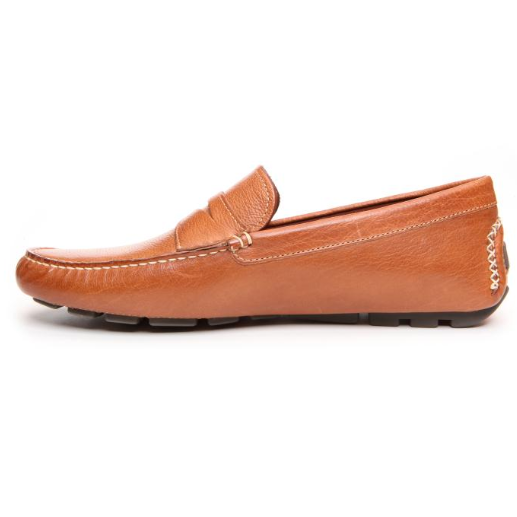 Donald J Pliner Vini Grained Calfskin Driving Shoes Brown