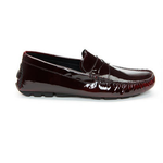 Donald Pliner Vini SW Patent Leather Driving Loafers Oxblood Shadow