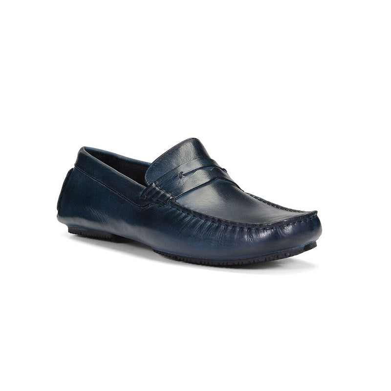 Donald Pliner Vione Calfskin Loafer Navy