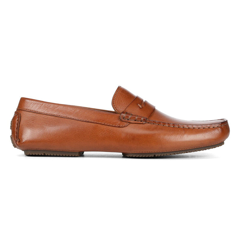 Donald Pliner Vione Calfskin Loafer Saddle