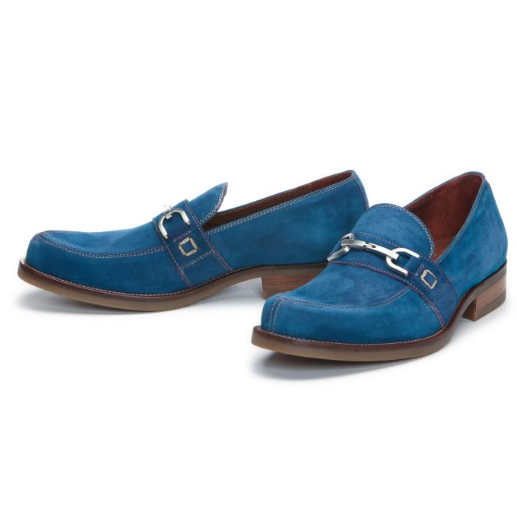 Donald J Pliner Yosha Wash Suede Bit Loafers Navy