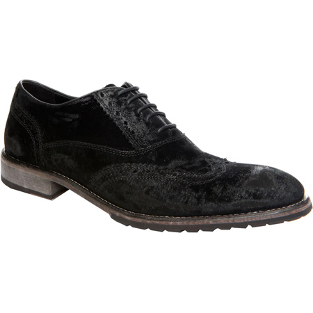 Donald Pliner Zadok UD Velvet Wingtip Shoes Black
