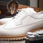 Calzoleria Toscana Dongo Calfskin Wingtip Derby White