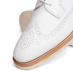 Calzoleria Toscana Dongo Calfskin Wingtip Derby White