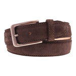 TB Phelps Kent Suede Belt Dark Chocolate