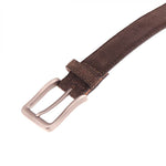 TB Phelps Kent Suede Belt Dark Chocolate
