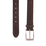 TB Phelps Kent Suede Belt Dark Chocolate