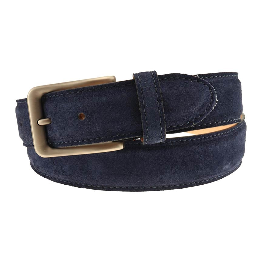 TB Phelps Kent Suede Belt Navy