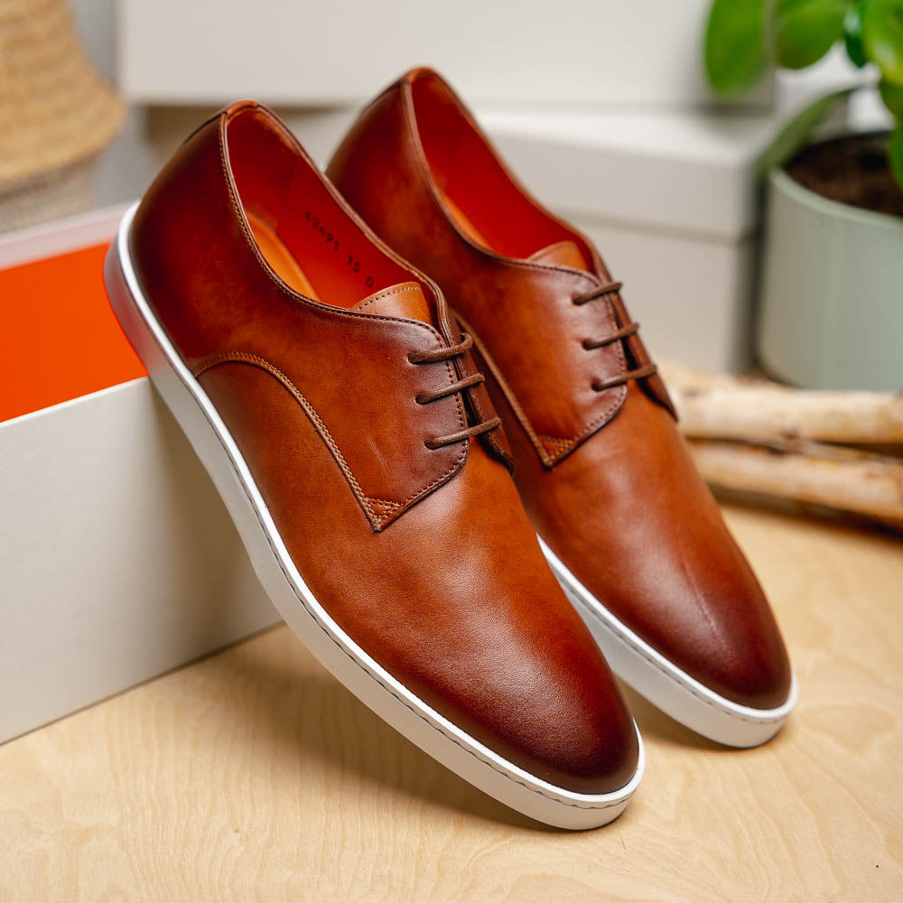 Santoni Doyle M5 Derby Sneaker Brown | MensDesignerShoe.com